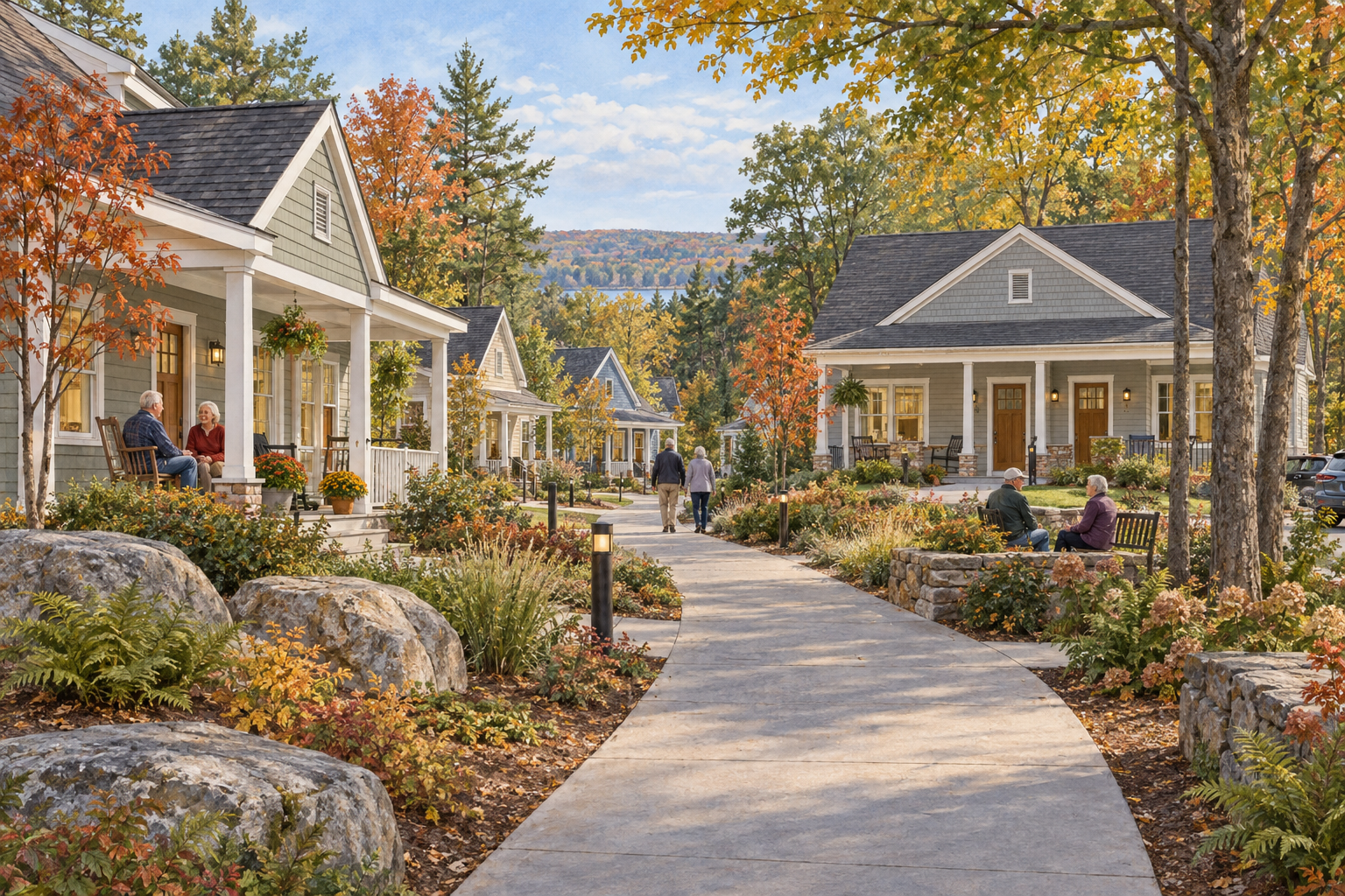 Illustrative inspiration for a connected community with green spaces